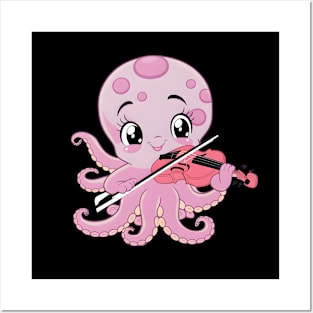 Octopus Violin Posters and Art